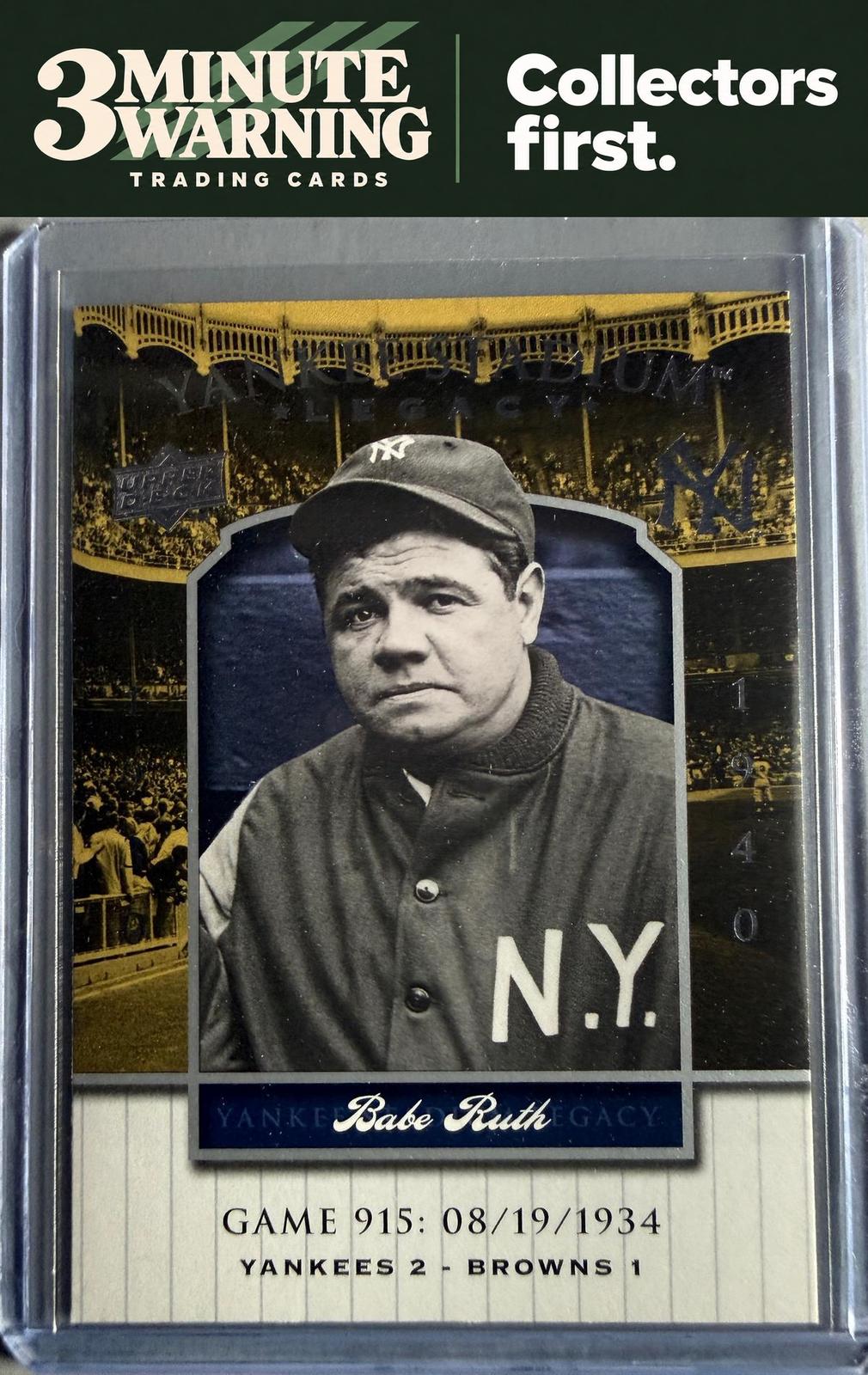 2008 Upper Deck Yankee Stadium Legacy #915 Babe Ruth