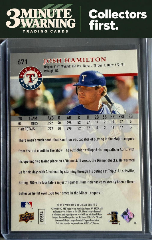 2008 Upper Deck #671 Josh Hamilton