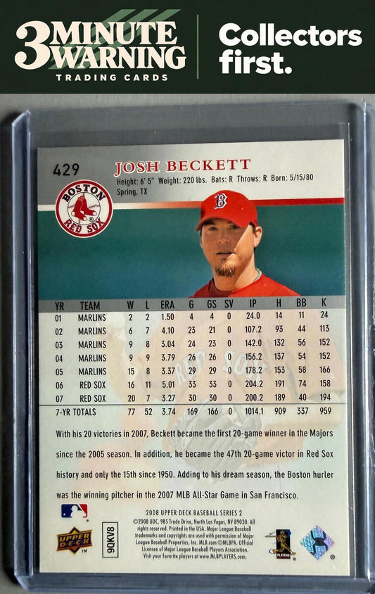 2008 Upper Deck #429 Josh Beckett