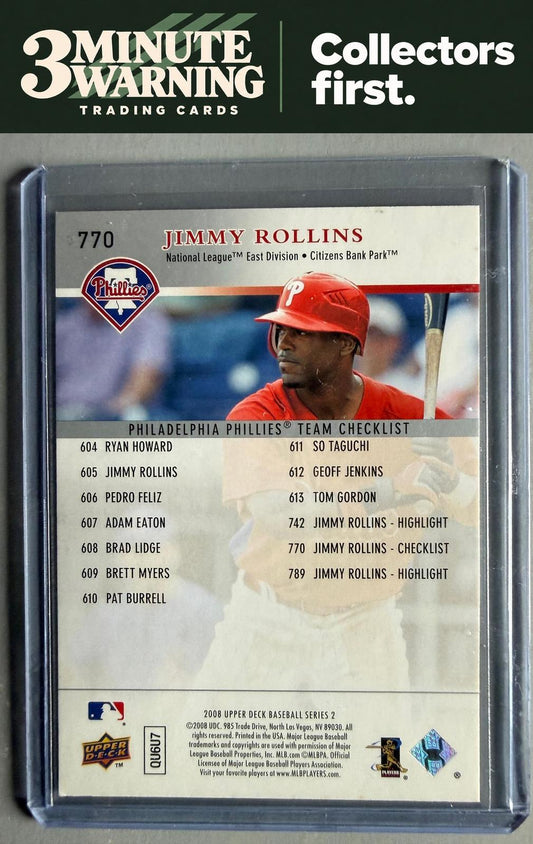 2008 Upper Deck #770 Jimmy Rollins