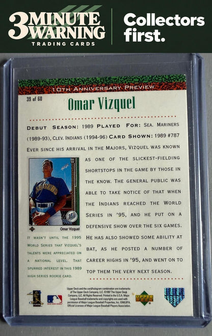 1998 Upper Deck #39 Omar Vizquel 10th Anniversary Preview Edition Retail