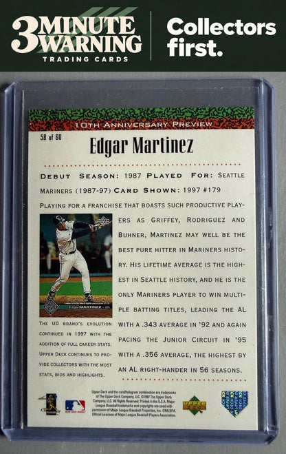 1998 Upper Deck #58 Edgar Martinez 10th Anniversary Preview