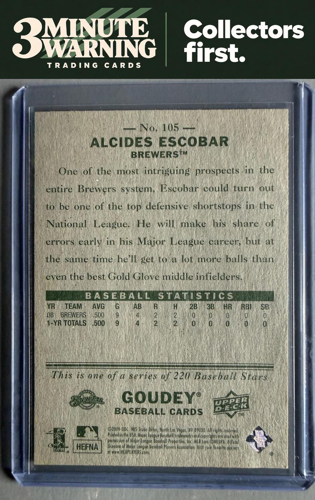 2009 Upper Deck Goudey #105 Alcides Escobar