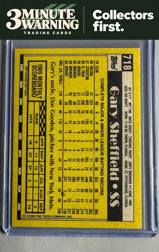 1990 Topps #718 Gary Sheffield