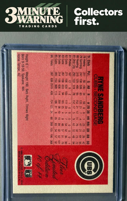 1986 Fleer Limited Edition #40 Ryne Sandberg