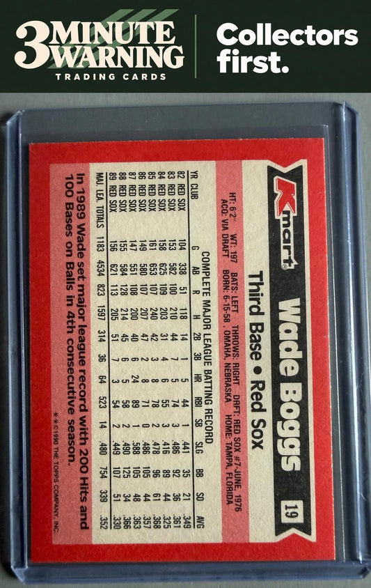 1990 Topps Kmart Super Stars #19 Wade Boggs