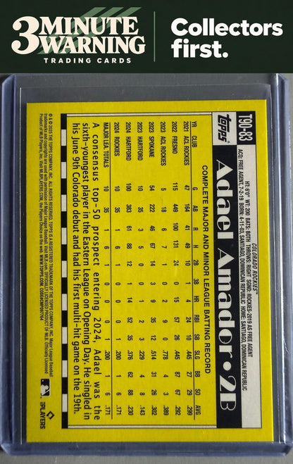 2025 Topps #T90-83 Adael Amador 1990 Topps Baseball 35th Anniversary