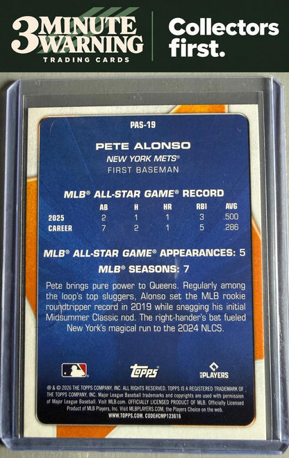 2026 Topps #PAS-19 Pete Alonso Perennial All-Stars