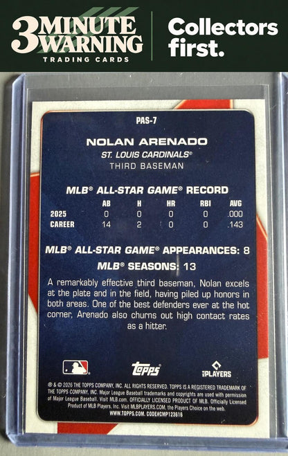 2026 Topps #PAS-7 Nolan Arenado Perennial All-Stars