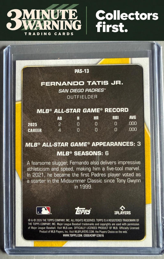 2026 Topps #PAS-13 Fernando Tatis Jr. Perennial All-Stars