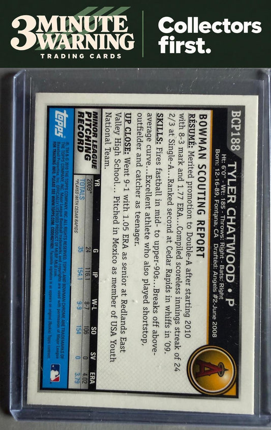 2010 Bowman Chrome #BCP188 Tyler Chatwood Prospects