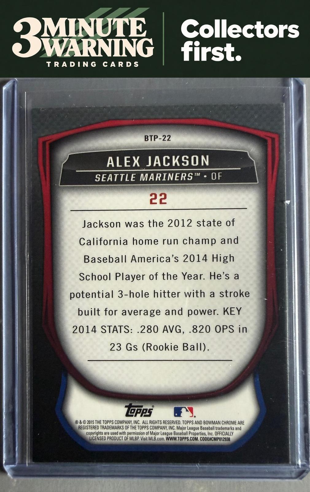 2015 Bowman #BTP-22 Alex Jackson Bowman Scouts' Top 100