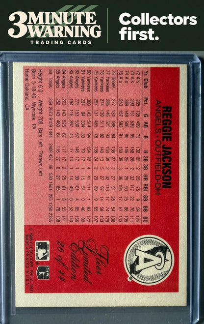 1986 Fleer Limited Edition #26 Reggie Jackson