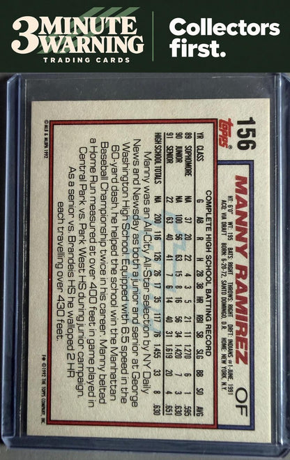 1992 Topps #156 Manny Ramirez