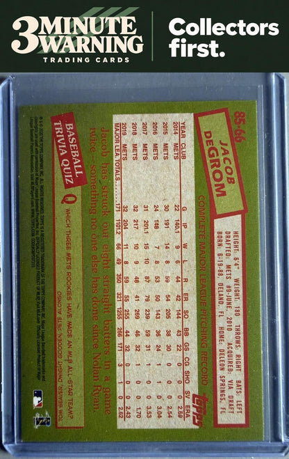 2020 Topps #85-66 Jacob deGrom 1985 Topps Baseball 35th Anniversary (Series One)