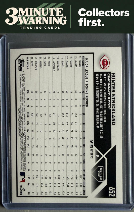 2023 Topps #652 Hunter Strickland Rainbow Foil