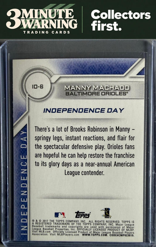 2017 Topps #ID-6 Manny Machado Independence Day