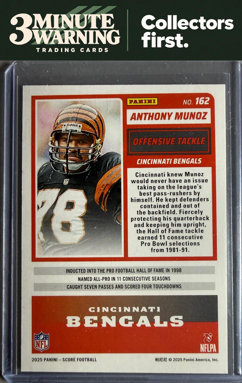2025 Score #162 Anthony Munoz Circular #/299