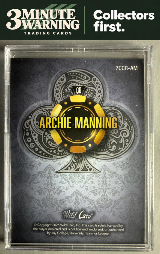 2026 Wild Card 7 Card Studs Promo #7CCR-AM Archie Manning  #/2