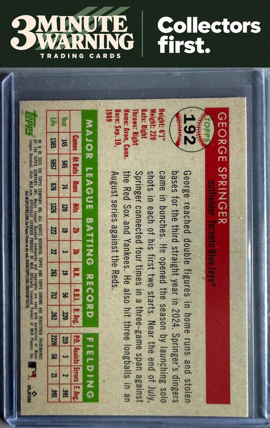 2025 Topps Chrome Platinum #192 Springer  Cream / Fuchsia  Refractor #/100