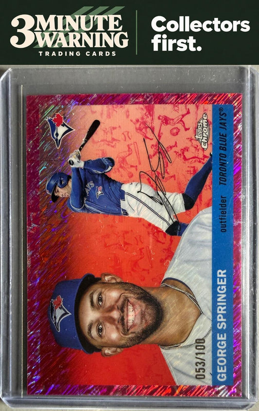 2025 Topps Chrome Platinum #192 Springer  Cream / Fuchsia  Refractor #/100