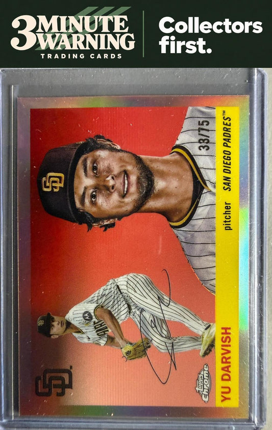 2025 Topps Chrome Platinum #150 Yu Darvish Rose Gold Refractor #/75