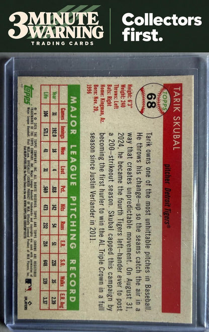 2025 Topps Chrome Platinum #68 Tarik Skubal Blue Vibrations Refractor #/150